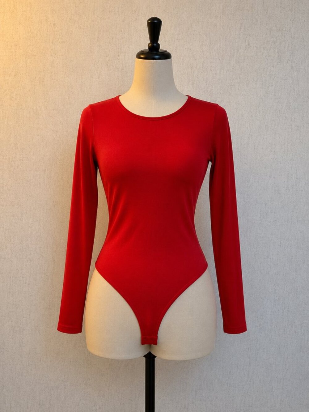 Spirit Bright Red Long Sleeve womens One-Piece Bodysuit